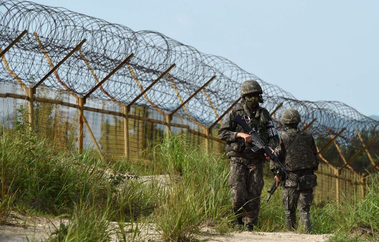 Lõuna-Korea sõdurid piiril. Foto: Scanpix