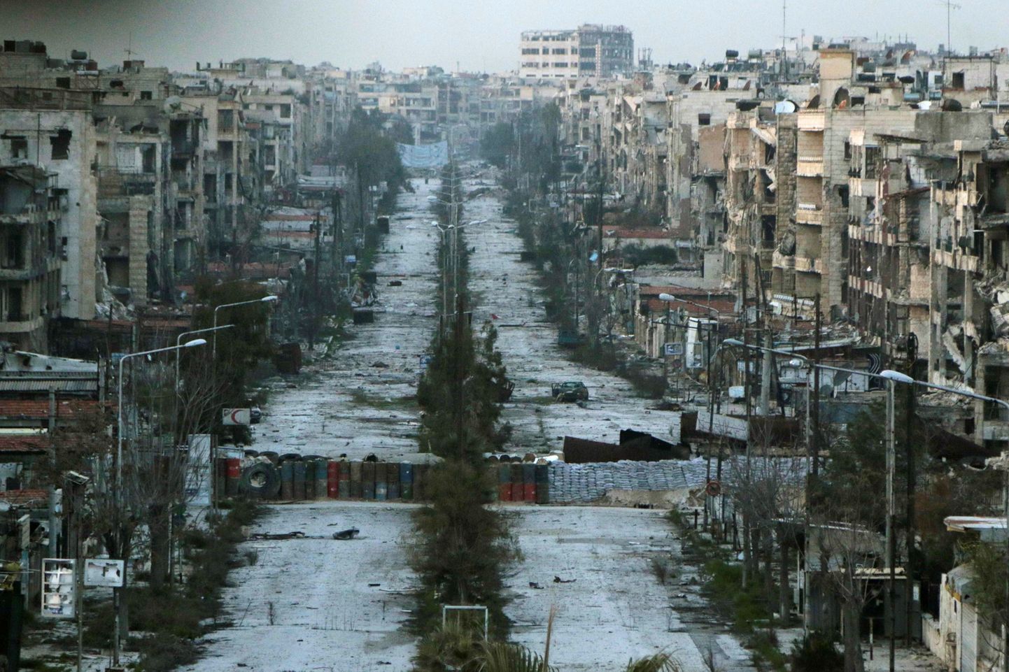 Aleppo sõjast laastatud Saif al-Dawla linnajagu.