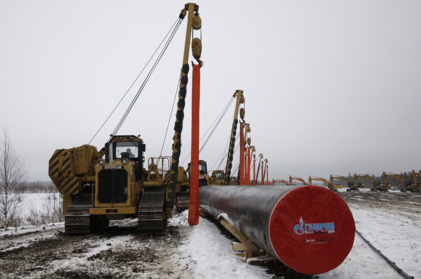 Gazpromi torujuhtme ehitustööd Põhja-Venemaal Jamali poolsaarel