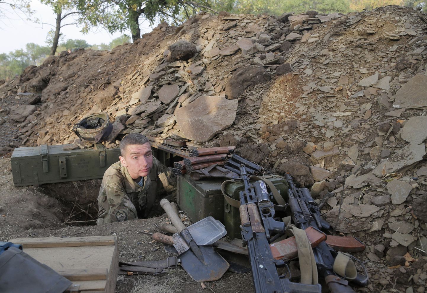 Ukraina sõdur Donetski oblastis Debaltsevos.