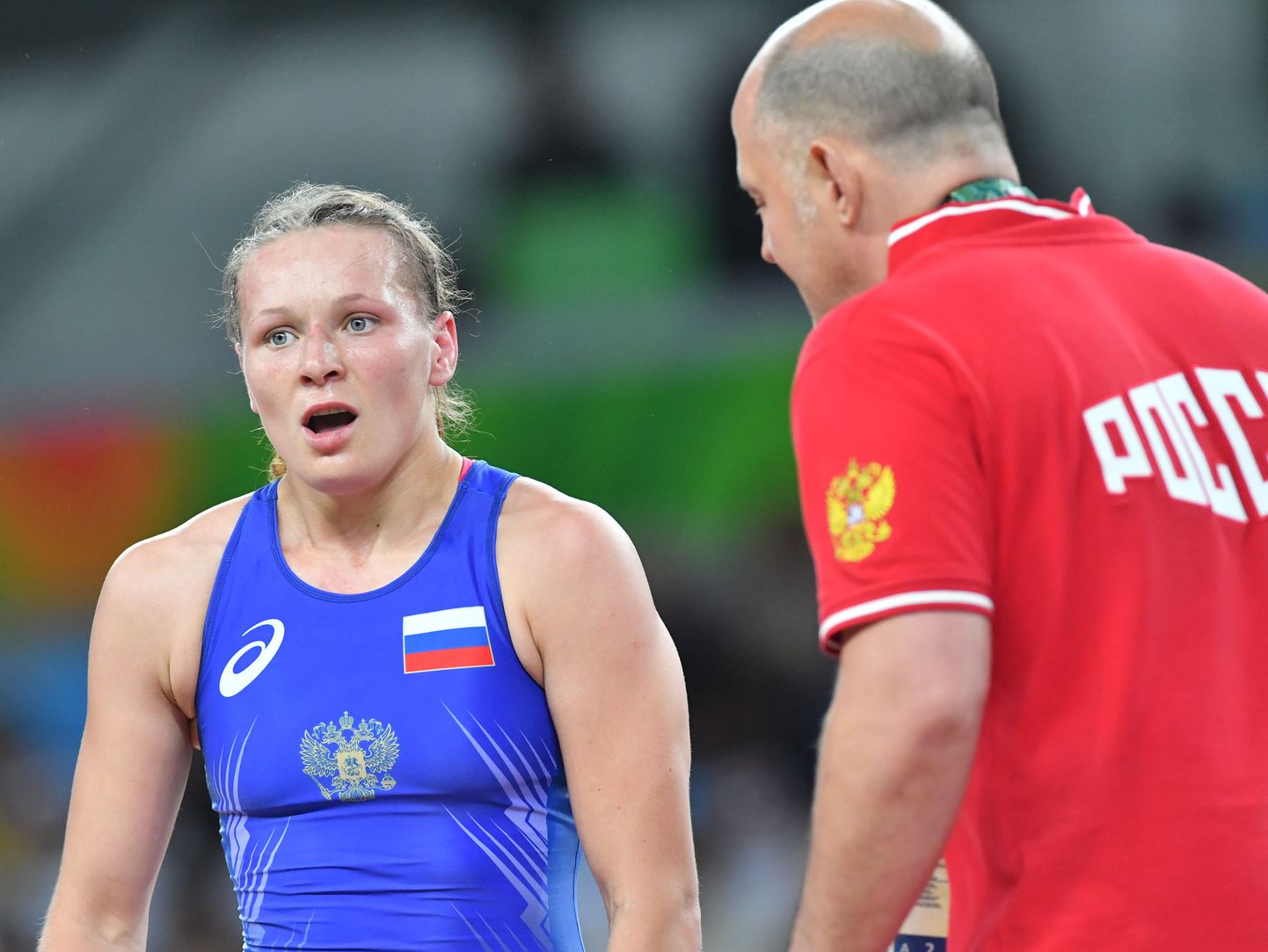 Инна Тражукова во время схватки за "бронзу" Олимпиады-2016.