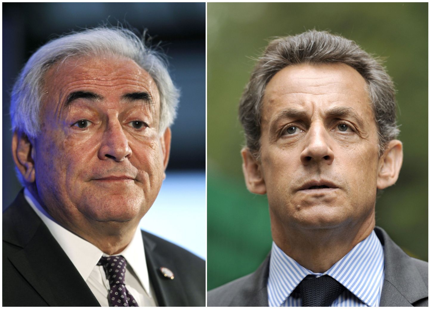 Arvatavad rivaalid Prantsusmaa järgmistel presidendivalimistel. Vasakul IMFi juht Dominique Strauss-Kahn ja praremal praegune riigipea Nicolas Sarkozy.