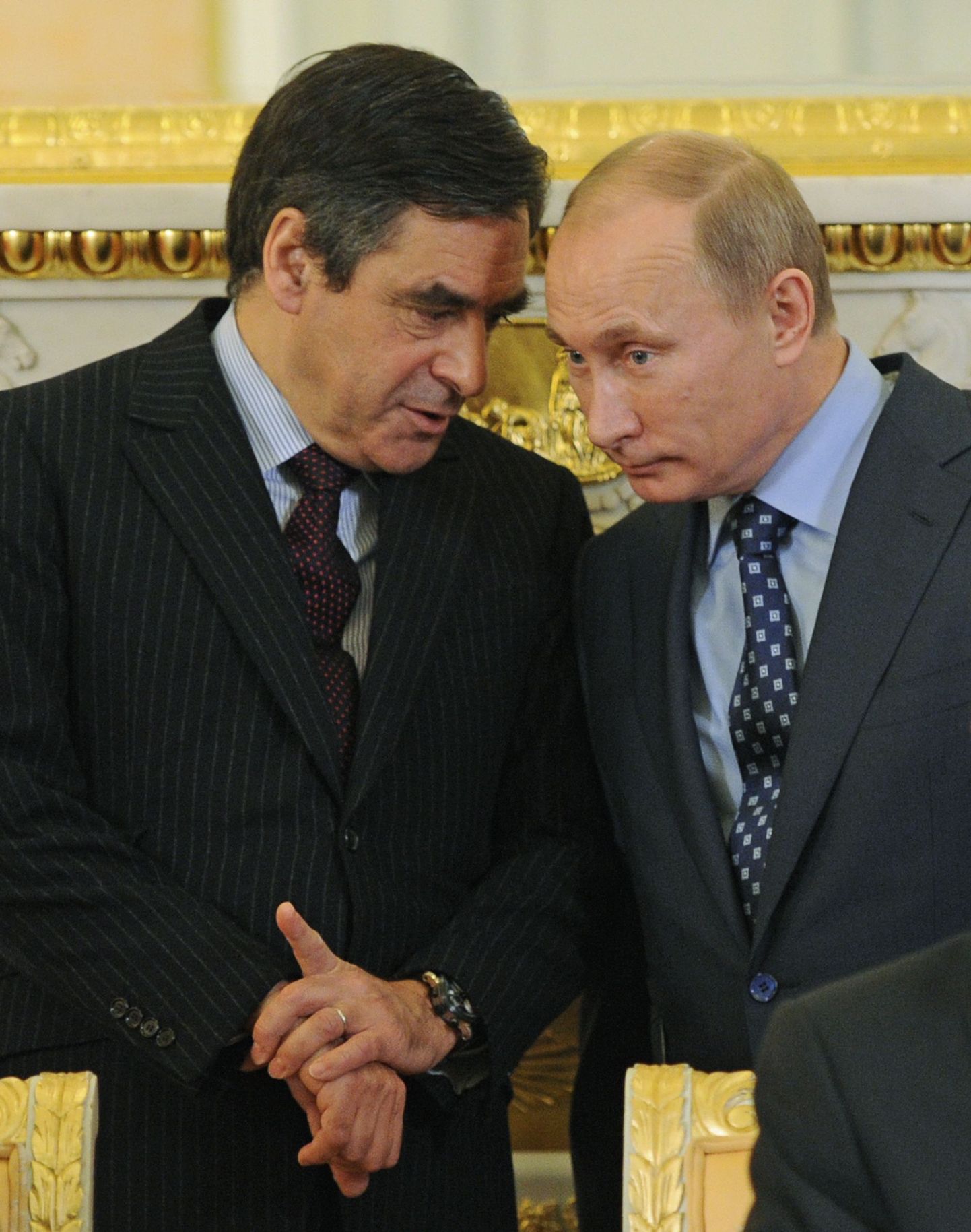 François Fillon ja Vladimir Putin Kremlis 2011. aastal, mil mõlemad olid peaministrid.