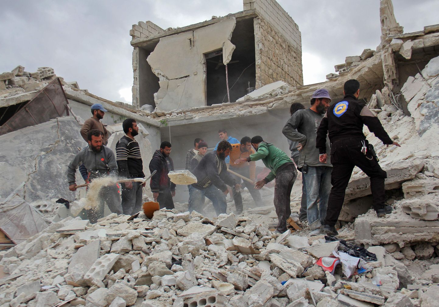Pommitabamuse saanud piirkond Idlibis, mis on jätkuvalt mässuliste kontrolli all.