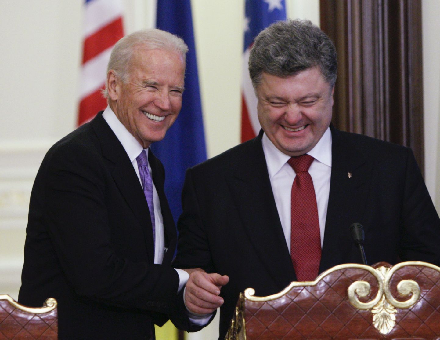 USA asepresident Joe Biden ja Ukraina riigipea Petro Porošenko.