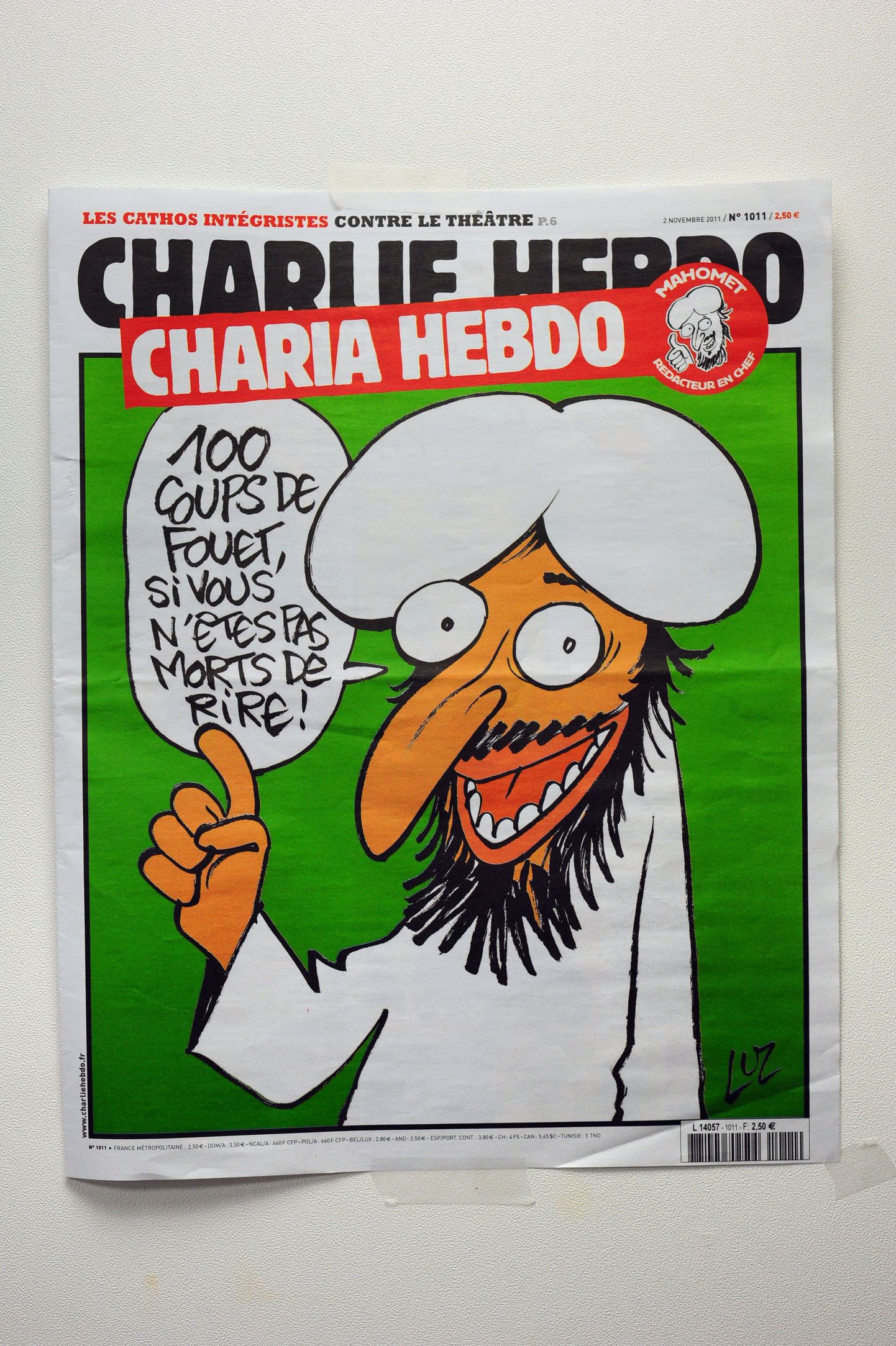 Kunagine Charlie Hebdo esikaas prohvet Muhamedi kujutisega.