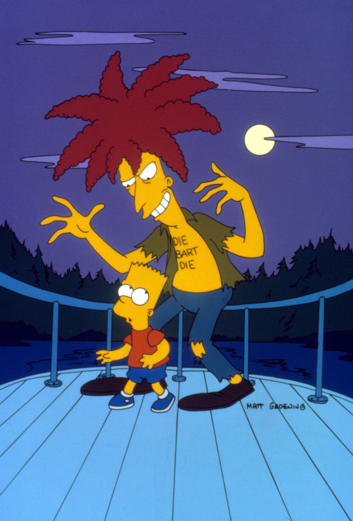 Simpsonid. Bart Simpson ja Sideshow Bob