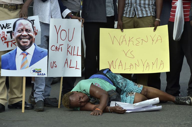 Keenia presidendivalimistel kaotanud Raila Odinga toetajad meelt avaldamas. Foto: SIMON MAINA/AFP/Scanpix