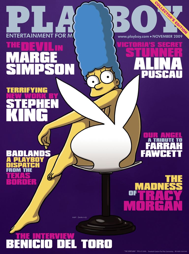 Marge Simpson ajakirja Playboy esikaanel