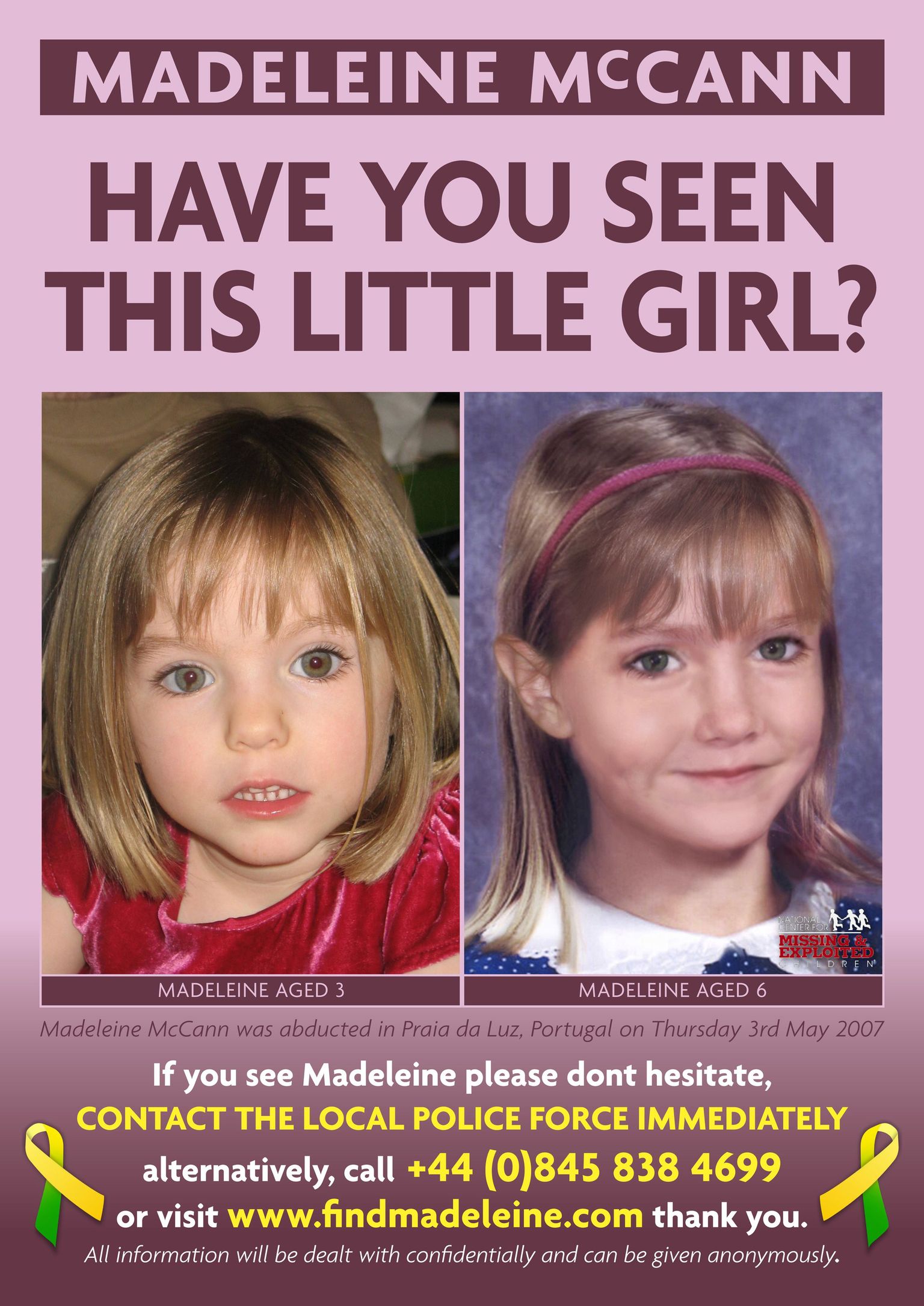 Madeleine McCann 2007. aastal ja milline ta võib nüüd välja näha