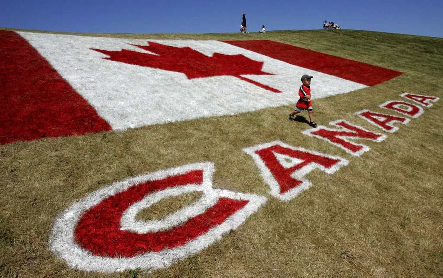 Murule joonistatud Kanada lipp