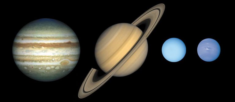 Jupiter, Saturn, Uraan, Neptuun. Foto: