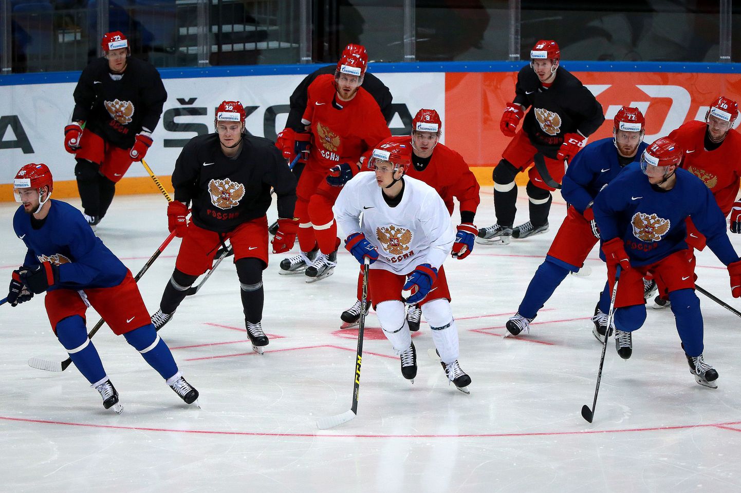 Тренировка сборной России по хоккею накануне ЧМ-2016.