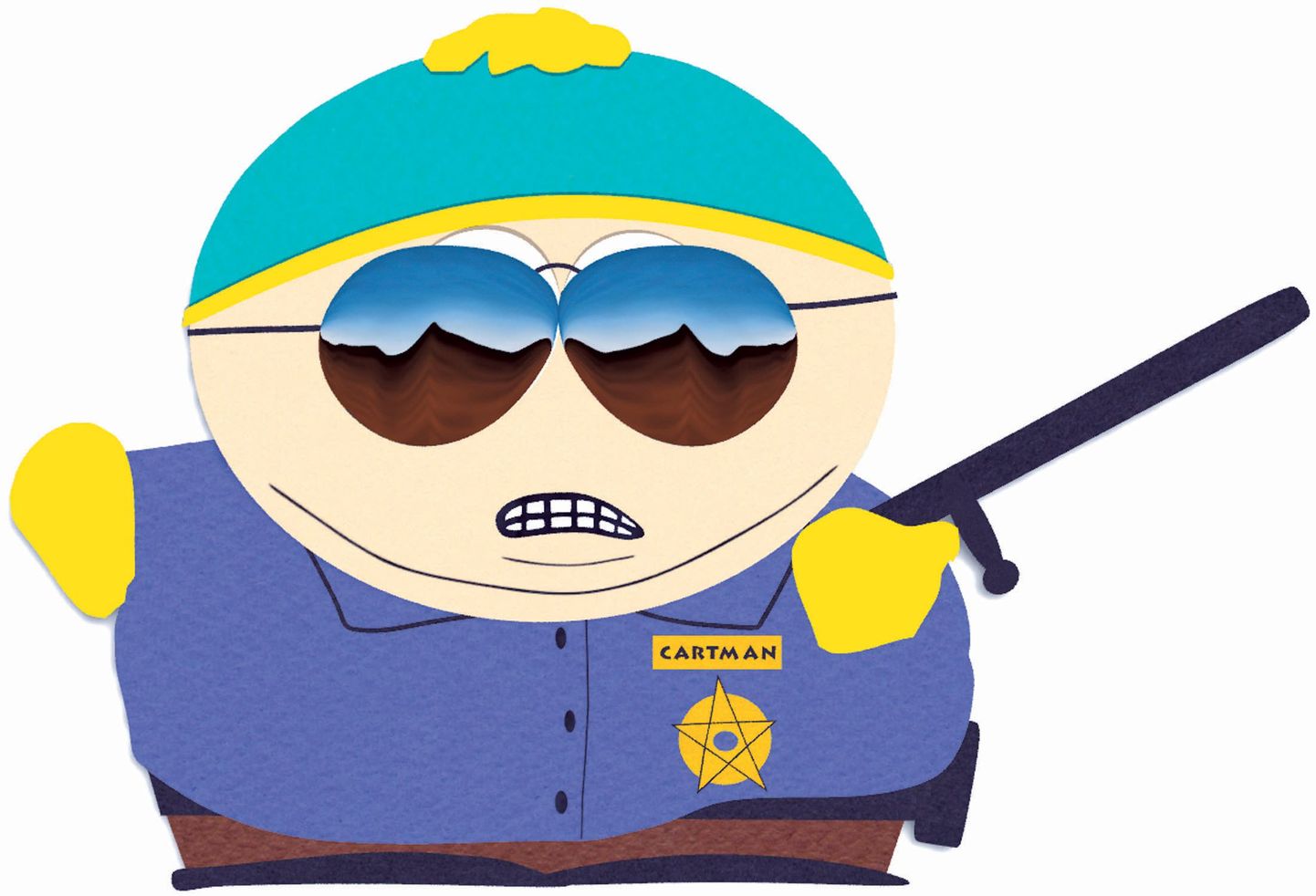 End aeg-ajalt politseinikuks maskeeriv enesekeskne Eric Cartman on üks «South Parki» peategelasi.