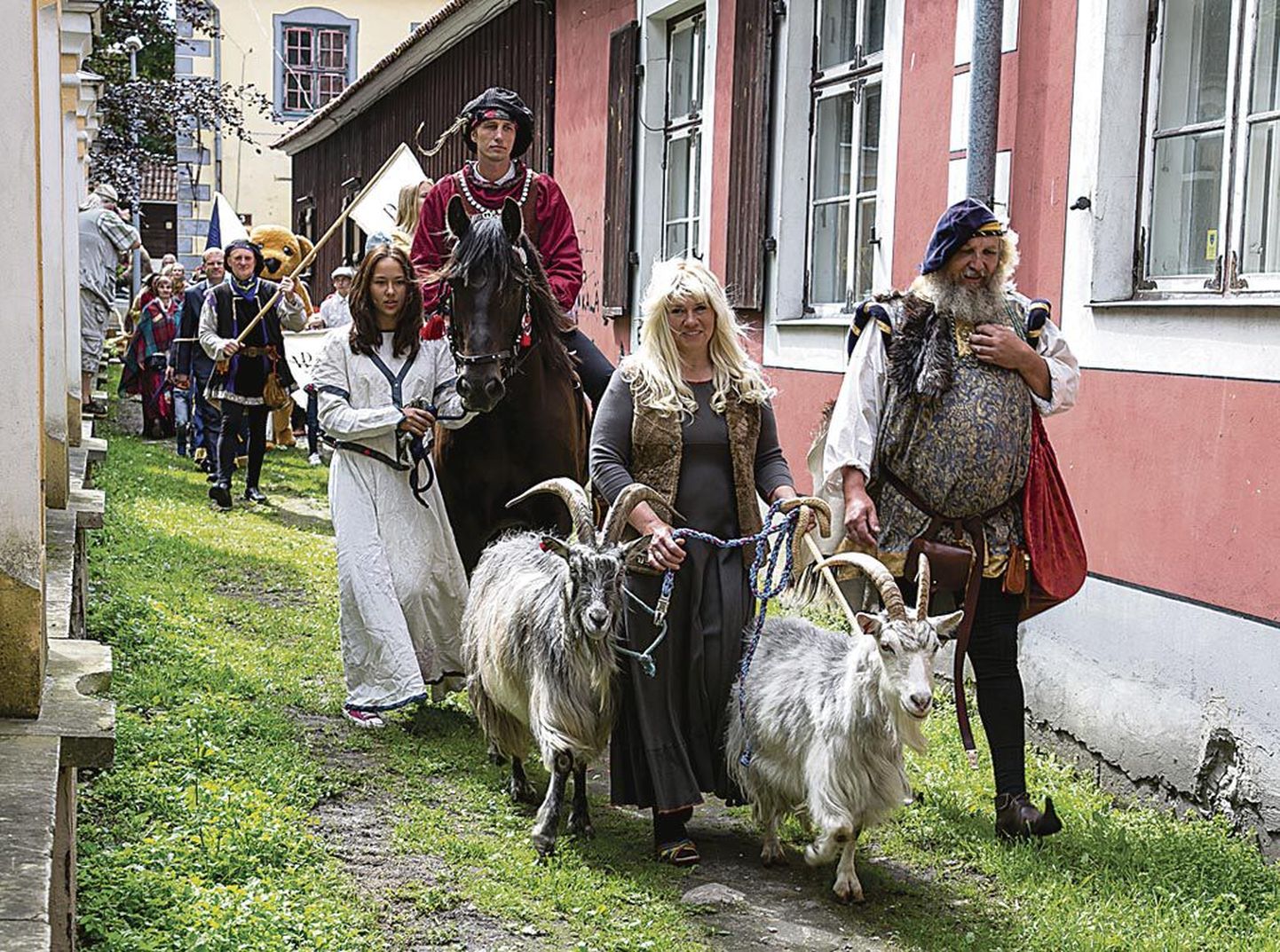 Hansapäevadel täituvad Vallikäär ja aasapealne kostümeeritud kaupmeeste, võitlevate rüütlite ja armsate loomadega.
