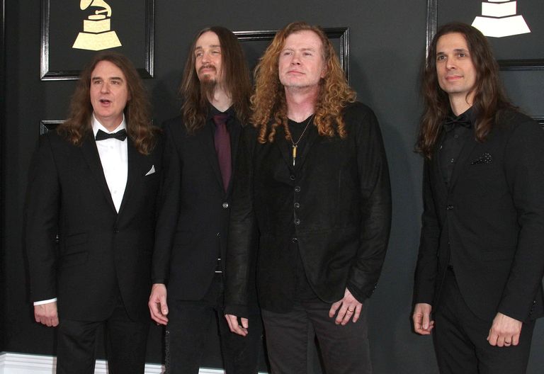 Heavy metal ansambel Megadeth - Dirk Verbeuren, David Ellefson, Dave Mustaine ja Kiko Loureiro
