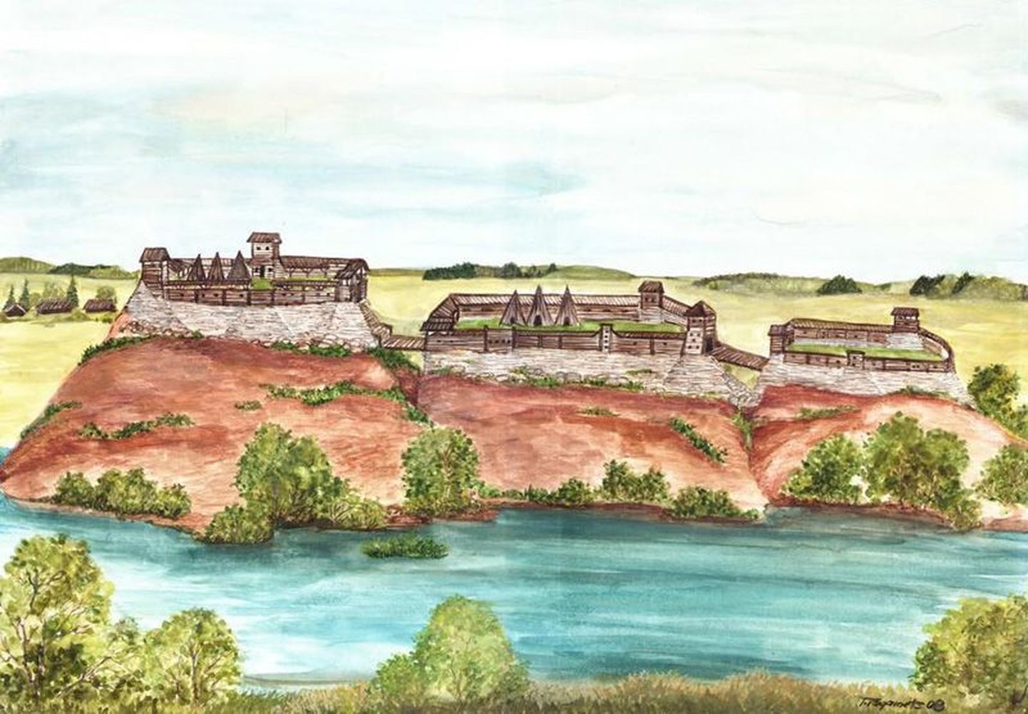 Kunstnik Tiiu Taga­mets on Agelinde linnust Äntu Punamäel kujutanud just selliselt.