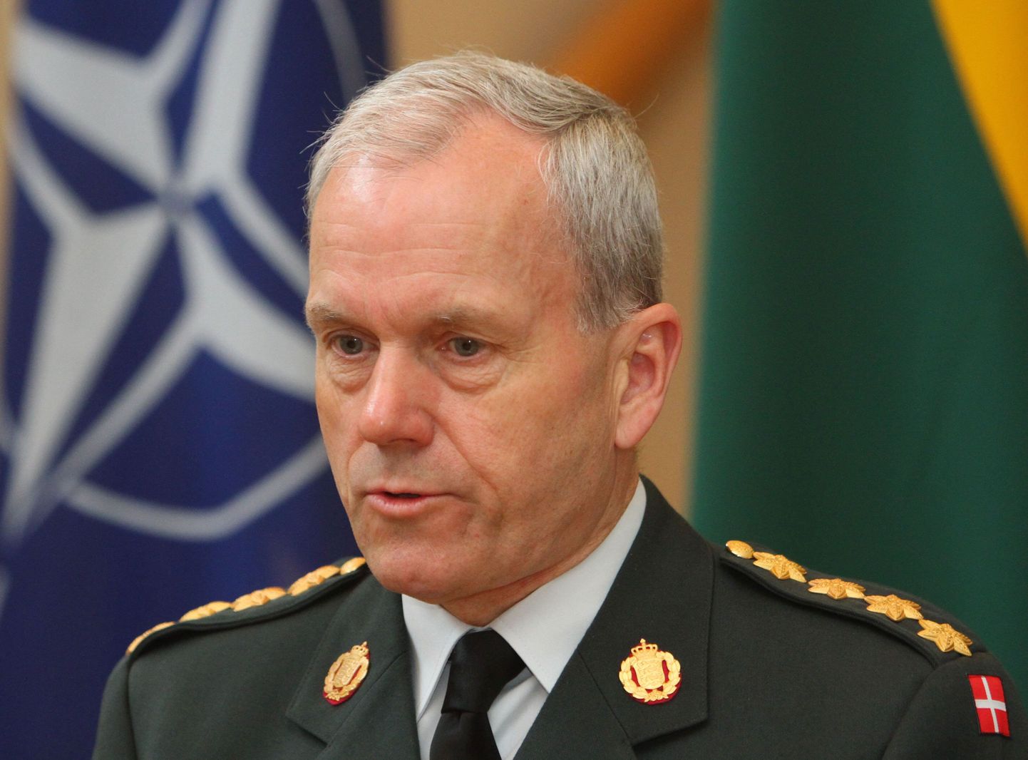 NATO sõjalise komitee esimees kindral Knud Bartels täna Vilniuses.