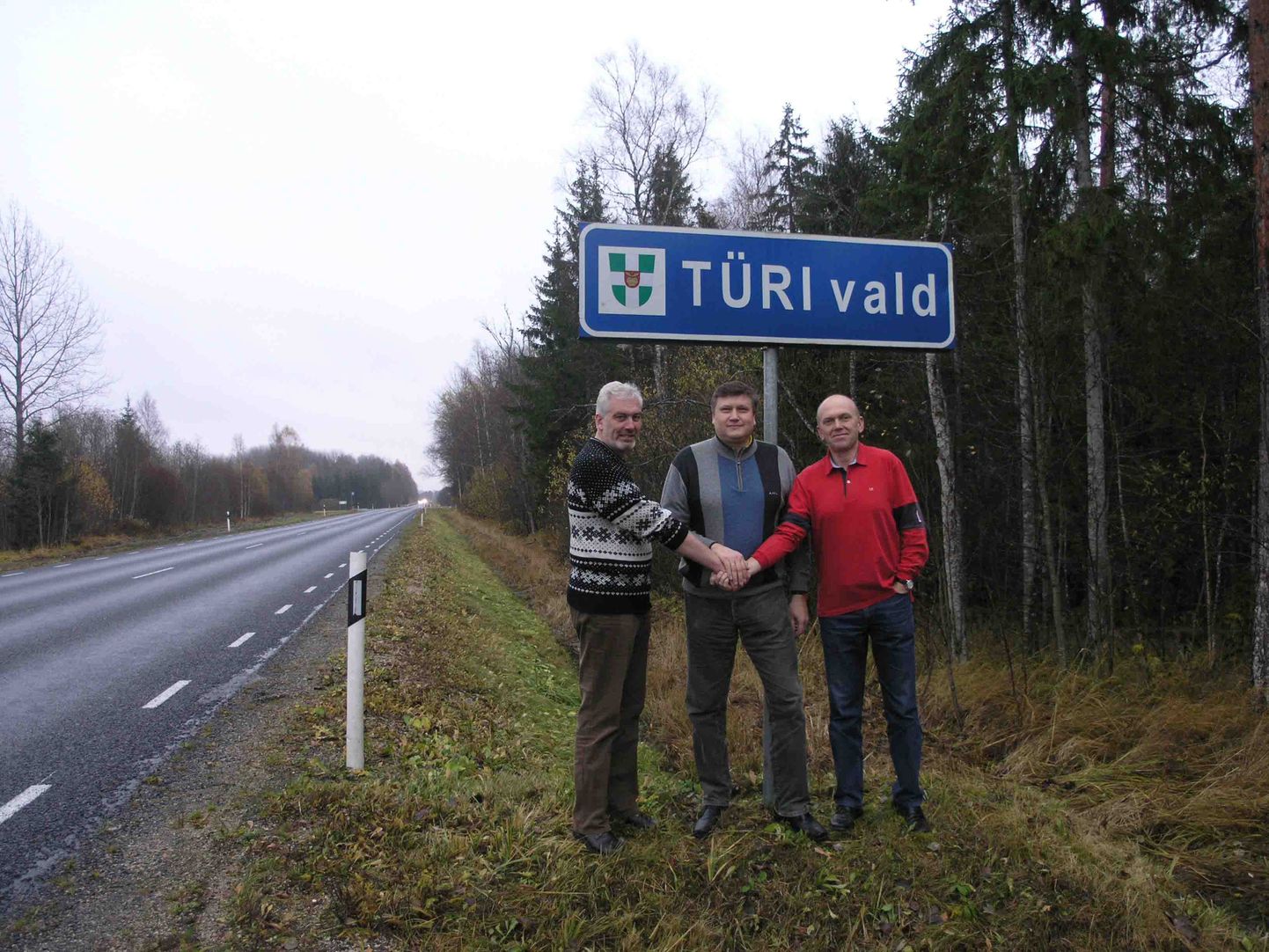 Türi koalitsiooni esindajad: Aivar Lõhmus, Jaanus Marrandi ja Jaan Arvola.