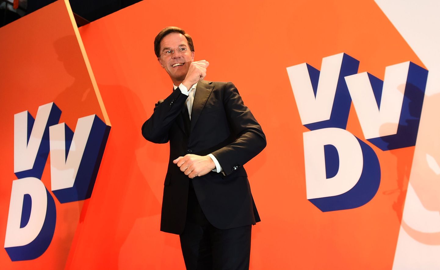 Hollandi valimised võitnud Vabaduse ja Demokraatia Rahvapartei juht, peaminister Mark Rutte.