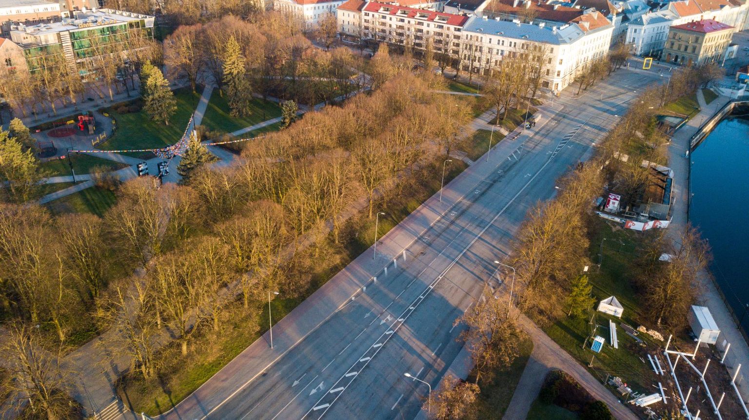 Tartu keskpark, südalinna kultuurikeskuse tulevane asukoht.