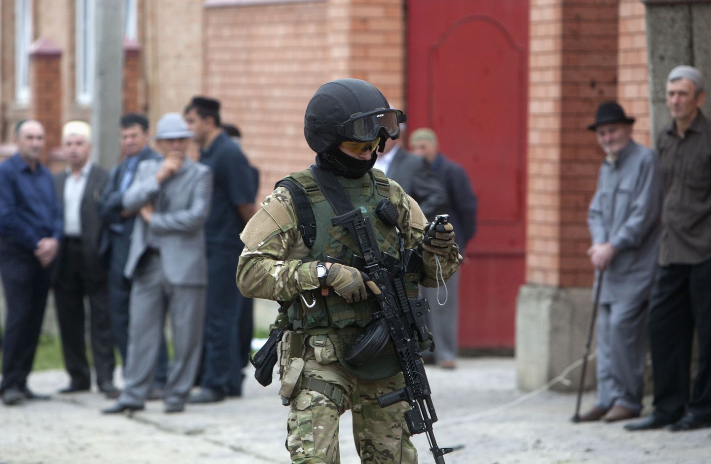 Julgeolekujõudude sõdur Ingušeetias.