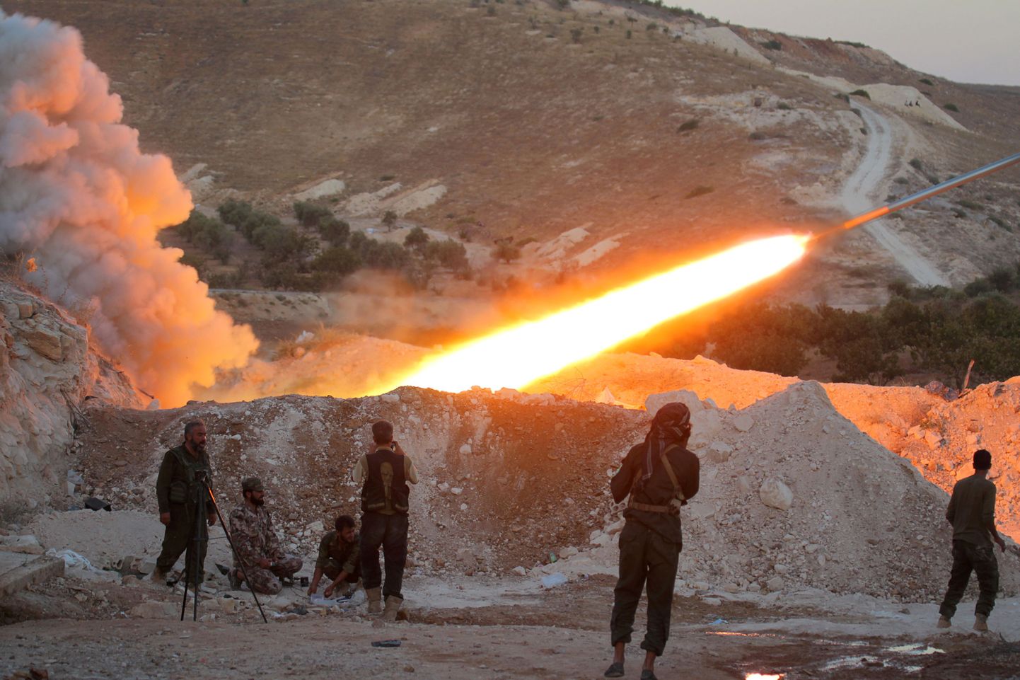 Vaba Süüria Armee mässulised selle kuu algul valitsusvägesid Gard-raketiga tabada püüdmas.