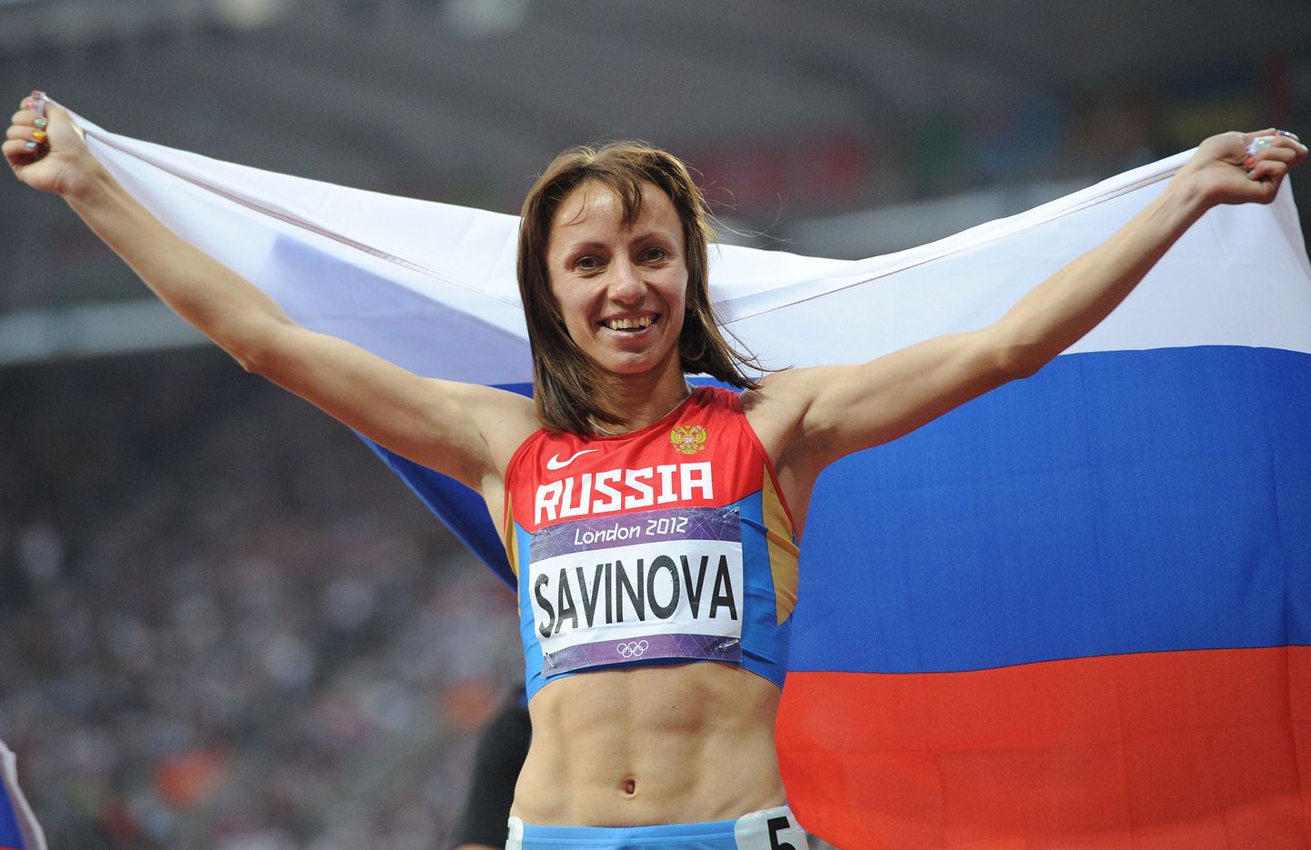 Мария Савинова на Олимпиаде в Лондоне.
