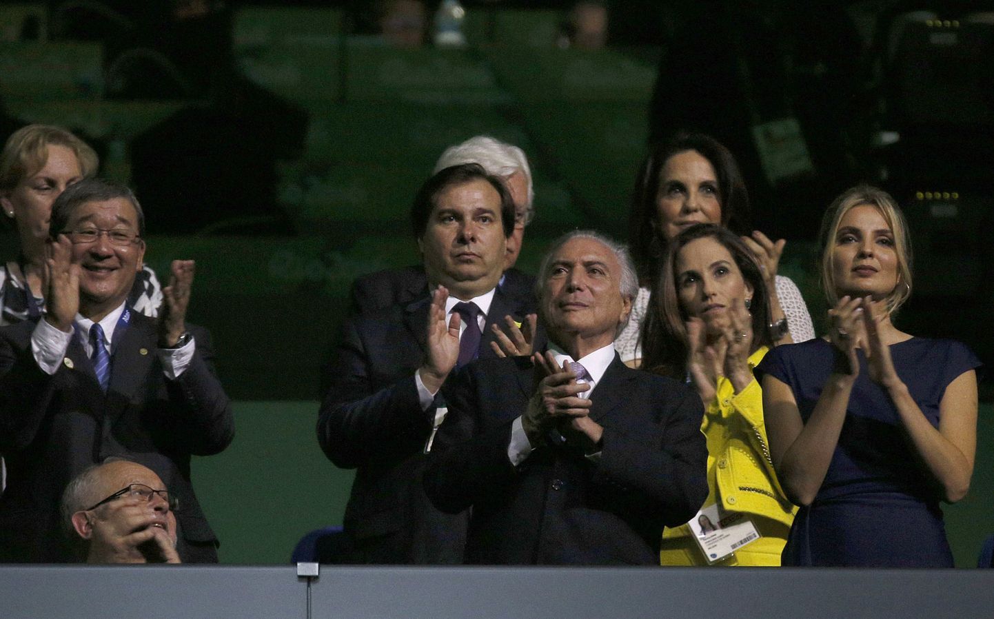 Brasiilia president Michel Temer (keskel esiplaanil) Rio paraolümpiamängude avamisel.