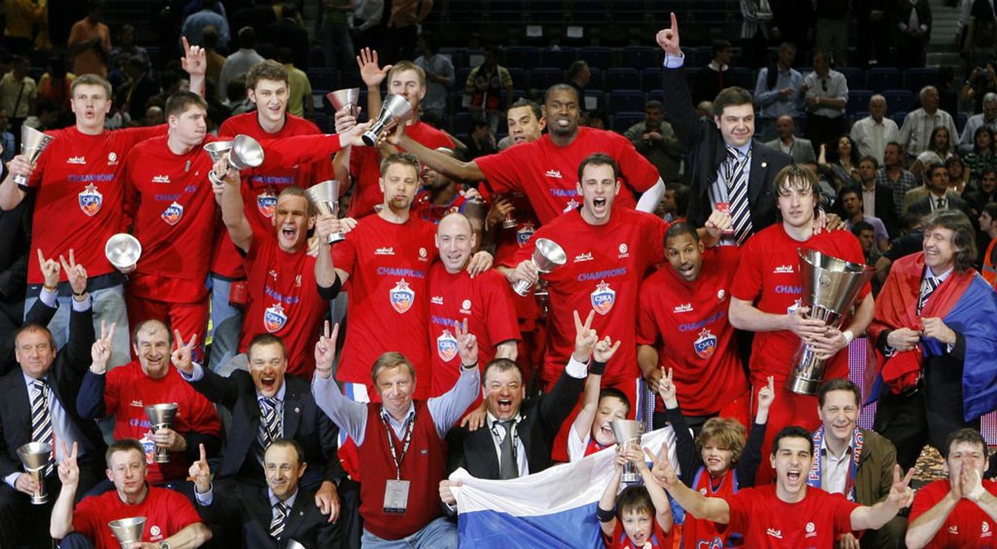 2008. aasta Euroliiga võitja Moskva CSKA.