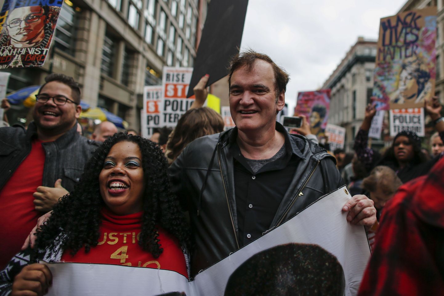 Quentin Tarantino 24. oktoobril New Yorgis politseivägivalla vastasel meeleavaldusel