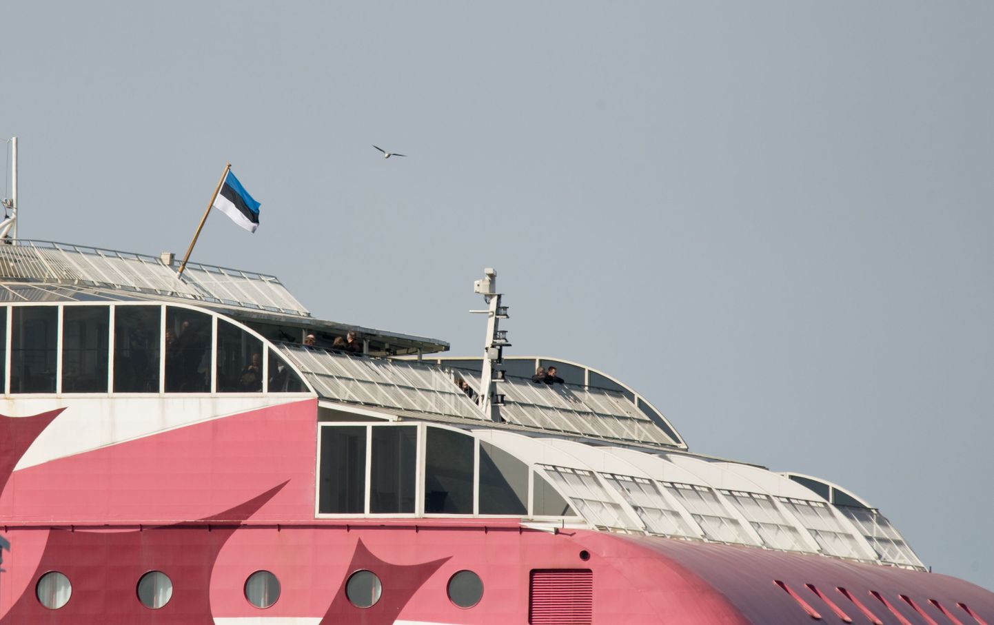 Riigikogu muutis täna laeva lipuõiguse ja registrite seadust. Pildil Eesti lipp Tallinki laeva Baltic Princess ahtris.