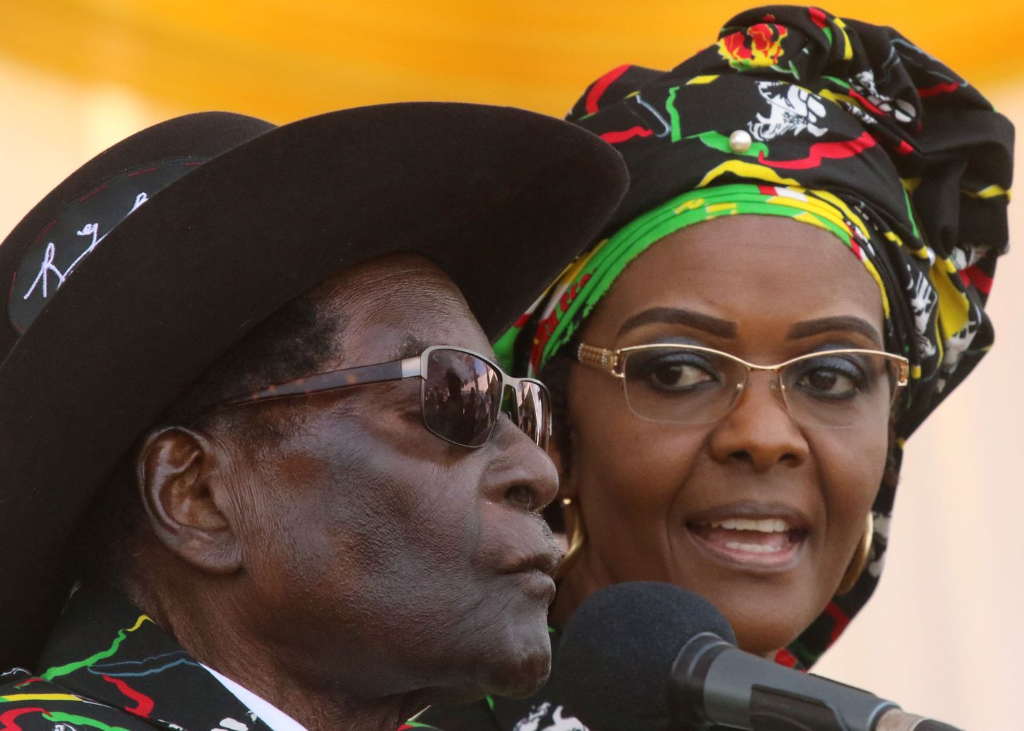 Zimbabwe president Robert Mugabe ja tema abikaasa Grace Mugabe.