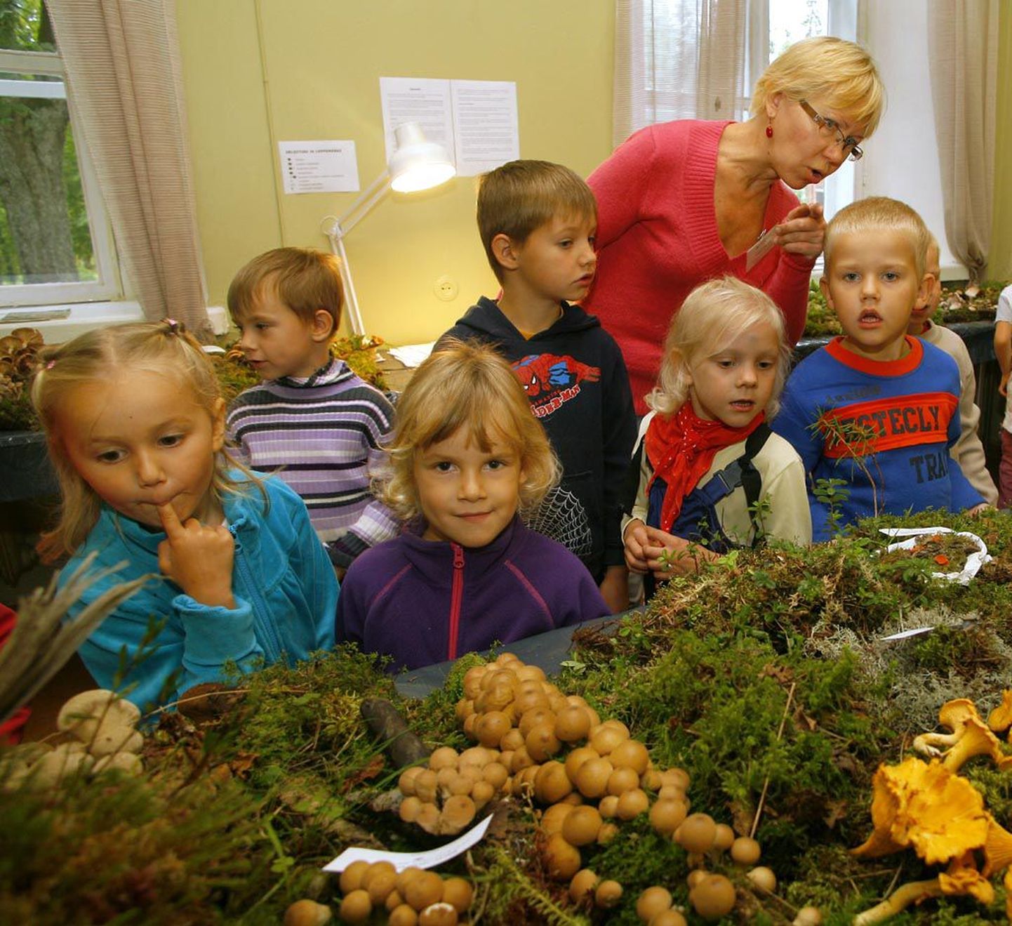 Voltveti koolituskeskuses uudistasid näitust Pärnu-Jaagupi lasteaia lapsed.