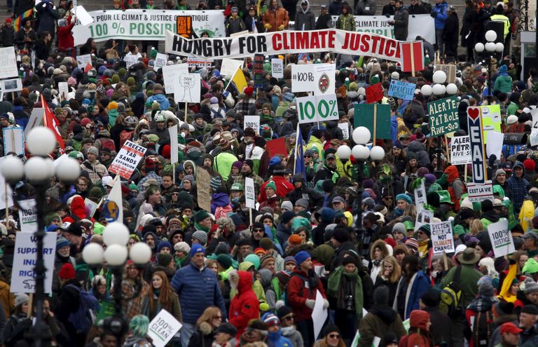 Kliimasoojenemise vastane meeleavaldus Pariisis detsembris 2015. Foto: Reuters