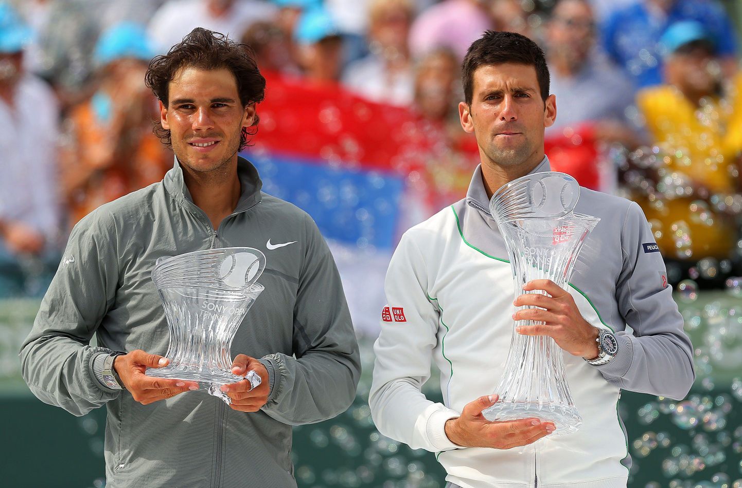 Novak Djokovic (paremal) ja Rafael Nadal.