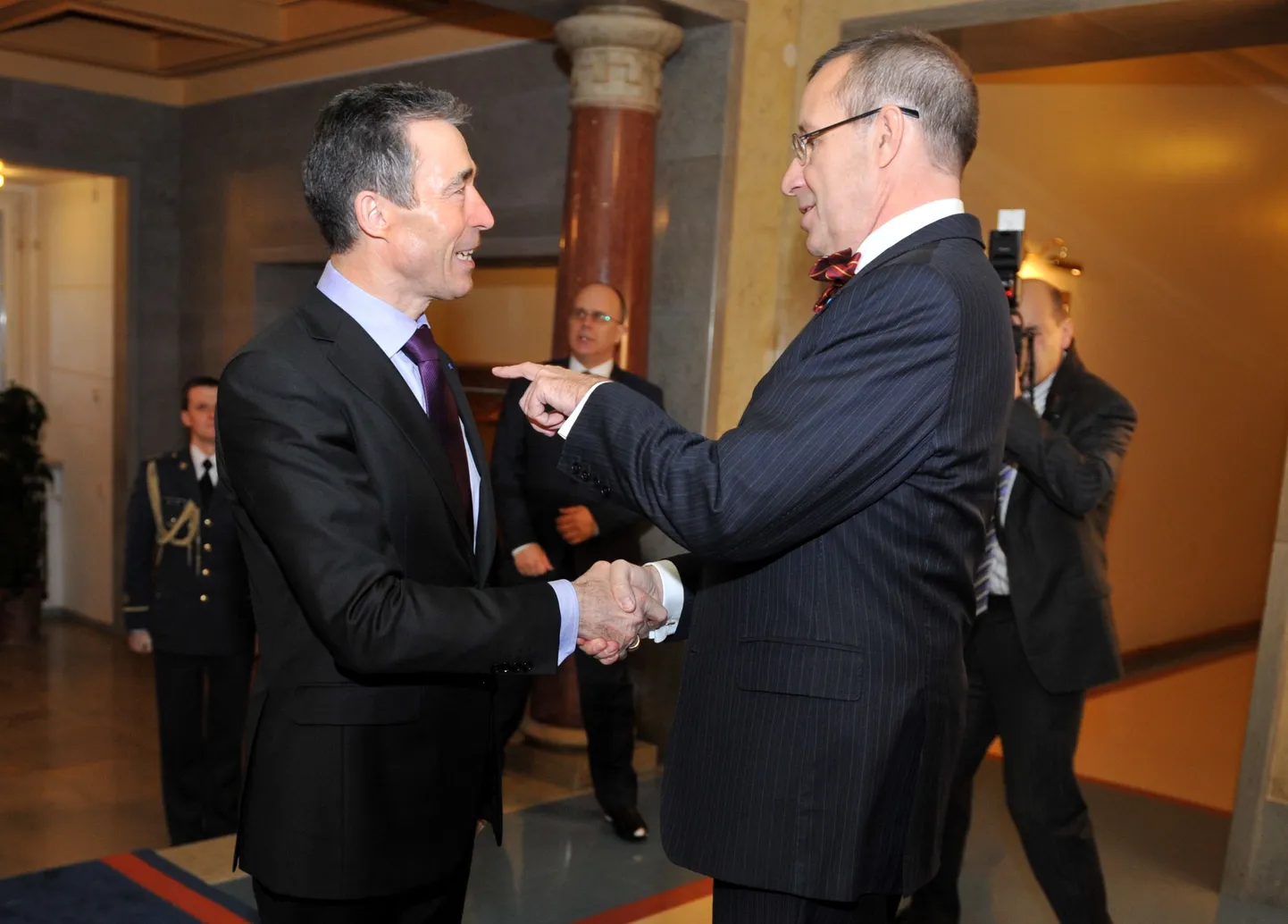 NATO peasekretäri Anders Fogh Rasmusseni kohtumine president Toomas Hendrik Ilvesega.