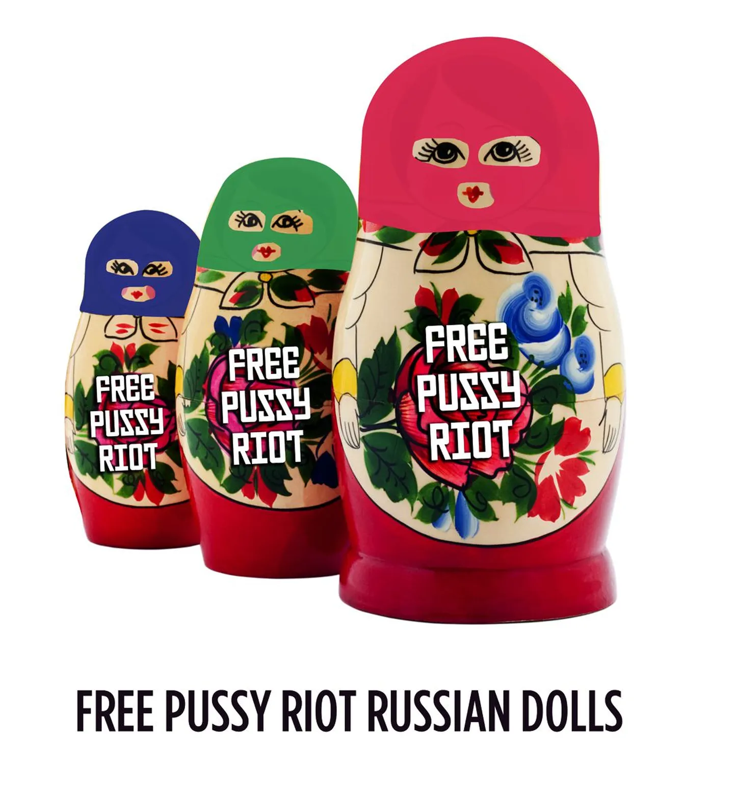 Пример первых конкурсных работ в поддержку Pussy Riot.