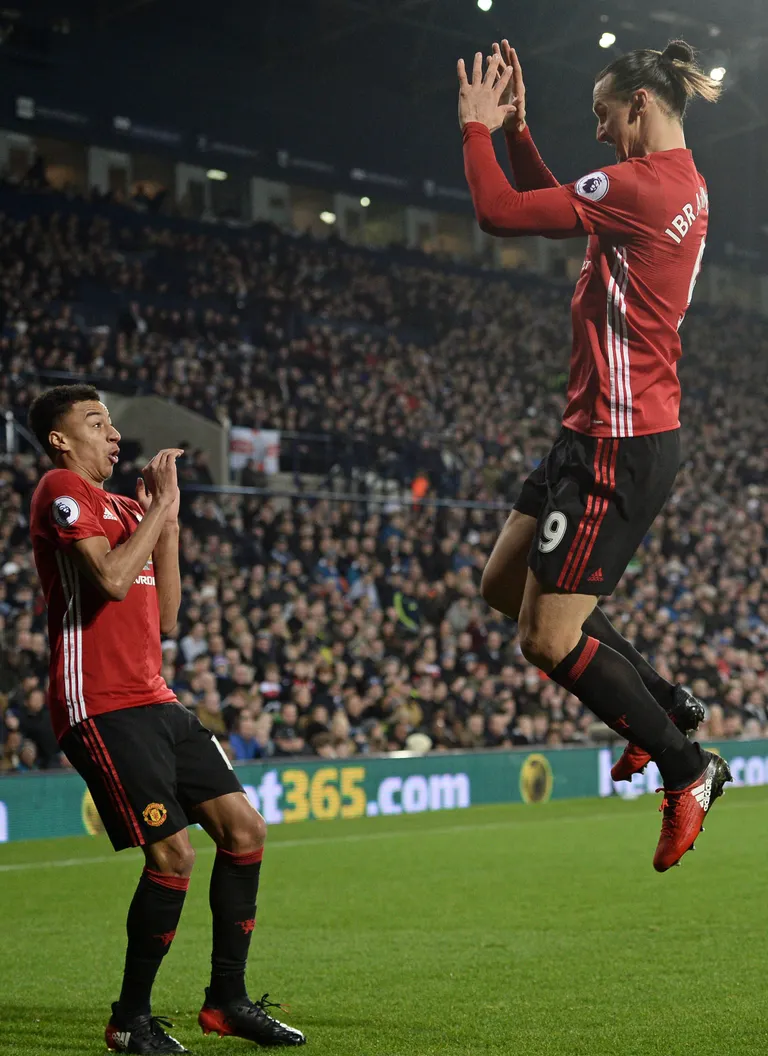 Inglismaa meedia andmetel kinkis Zlatan Ibrahimovic naisele foto just sellest hetkest. Foto: AFP/Scanpix