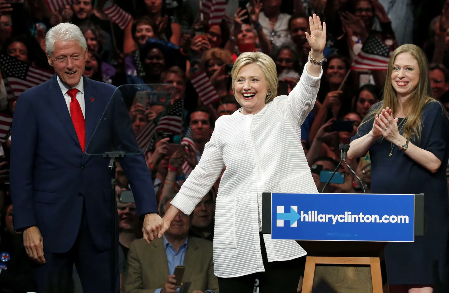 Bill Clinton,  Hillary Clinton, Chelsea Clinton