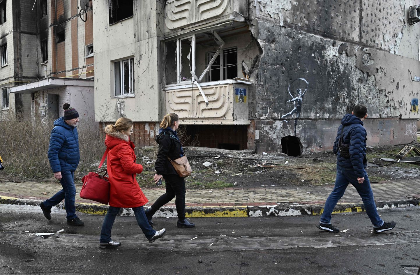 Inimesed Kiievis, Irpini piirkonnas, 23. detsembril.