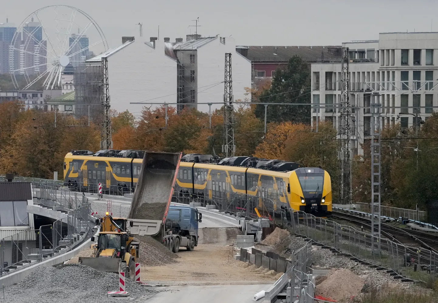 Rail Balticu raudteevõrgu ehitus Riia keskraudteejaamas.