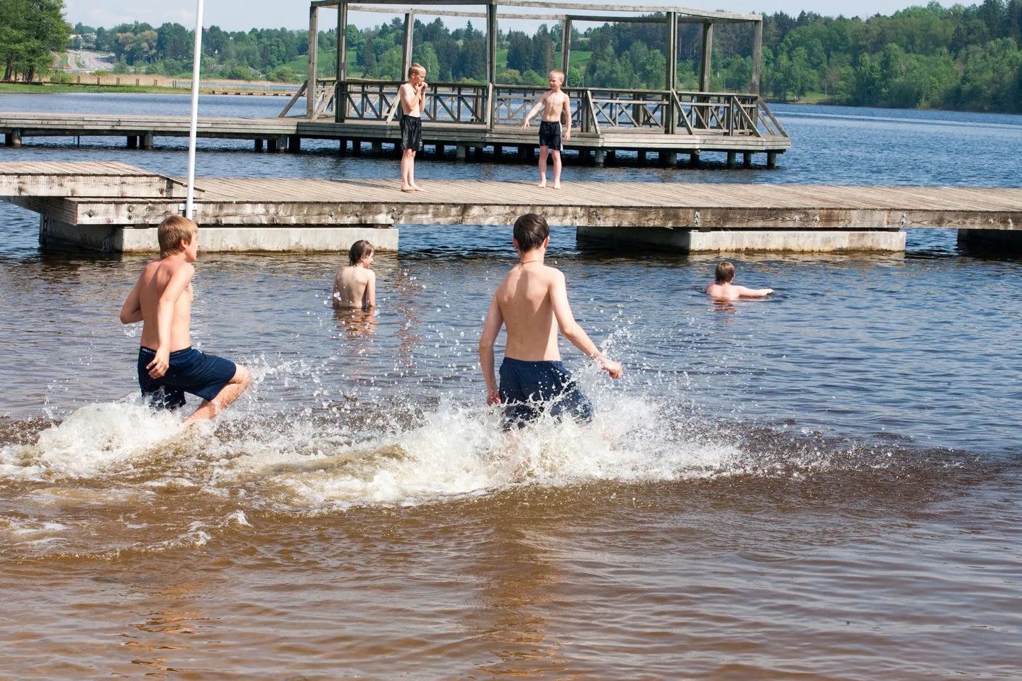 Suvi Viljandi järve rannas.