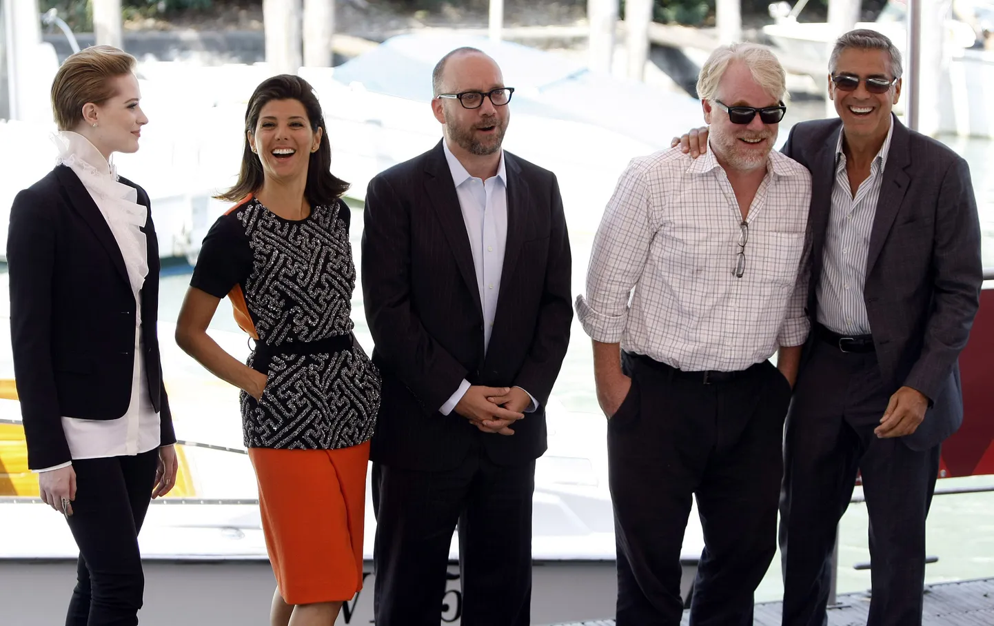 George Clooney, Philip Seymour Hoffman, Paul Giammatti, Marisa Tomei, Evan Rachel Wood