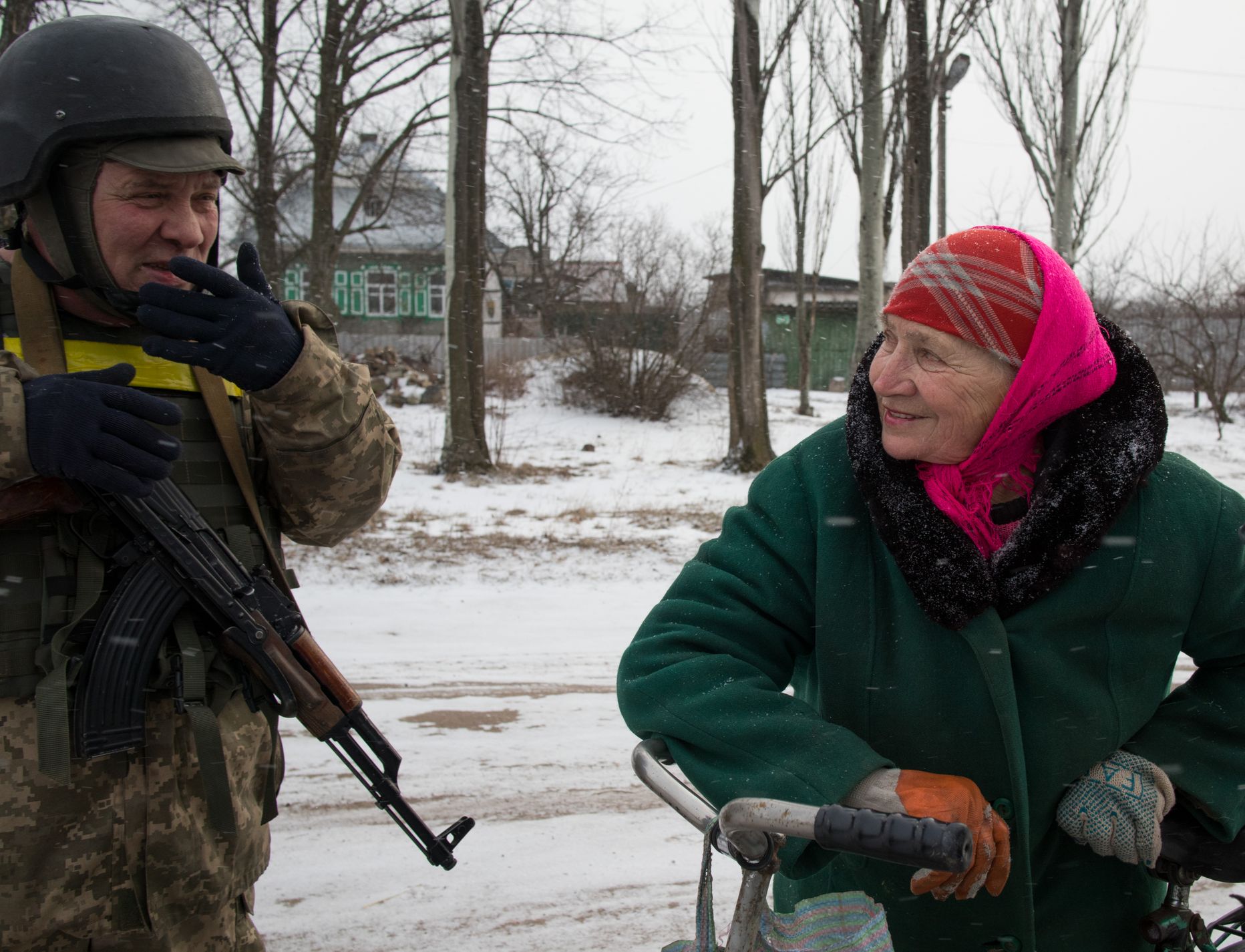 78-aastane Galina oli üks väheseid, kes oli rahul Travnevoesse sisenenud Ukraina vägede üle.