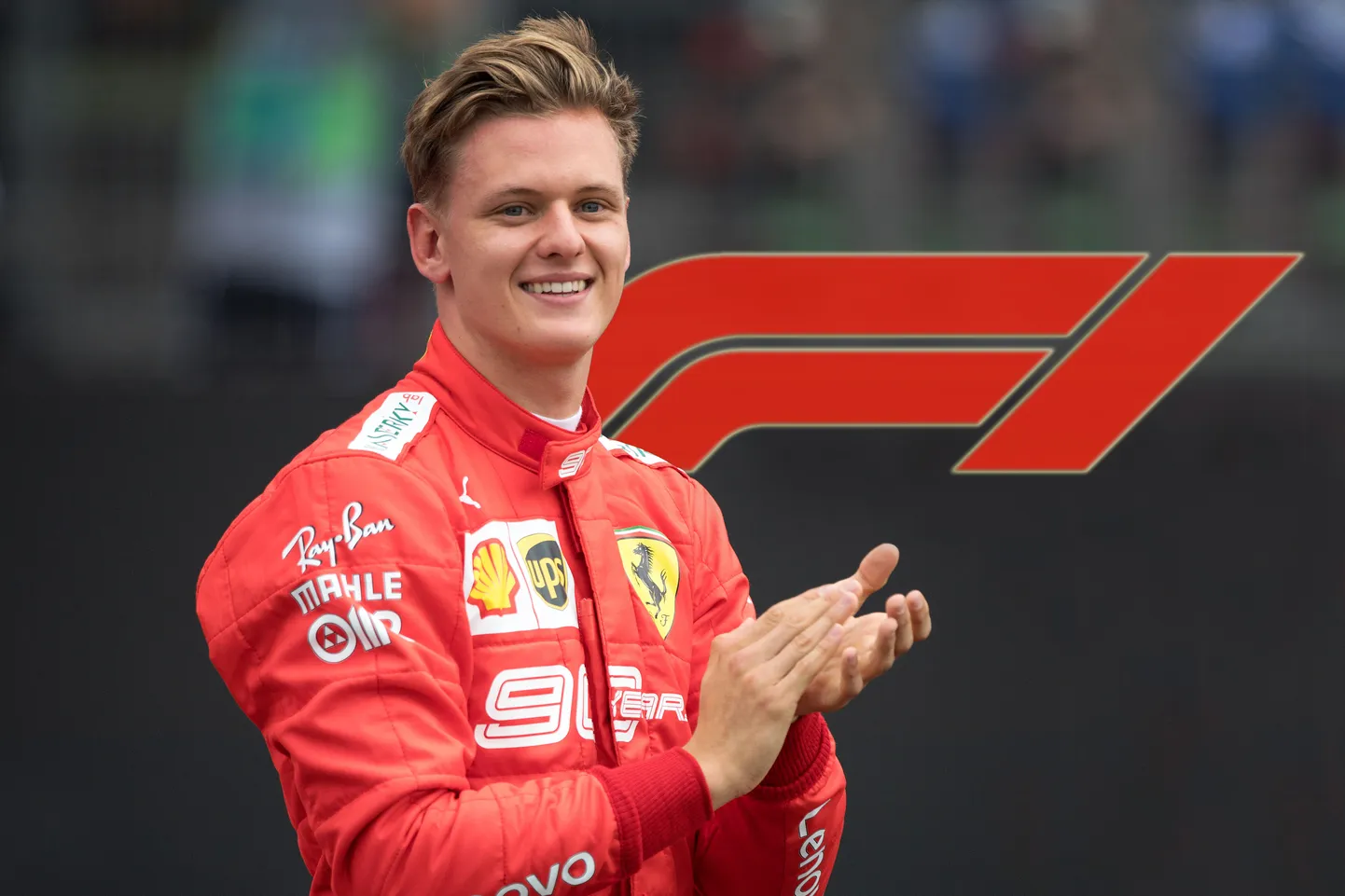 Fotomontaaž Mick Schumacherist F1s.