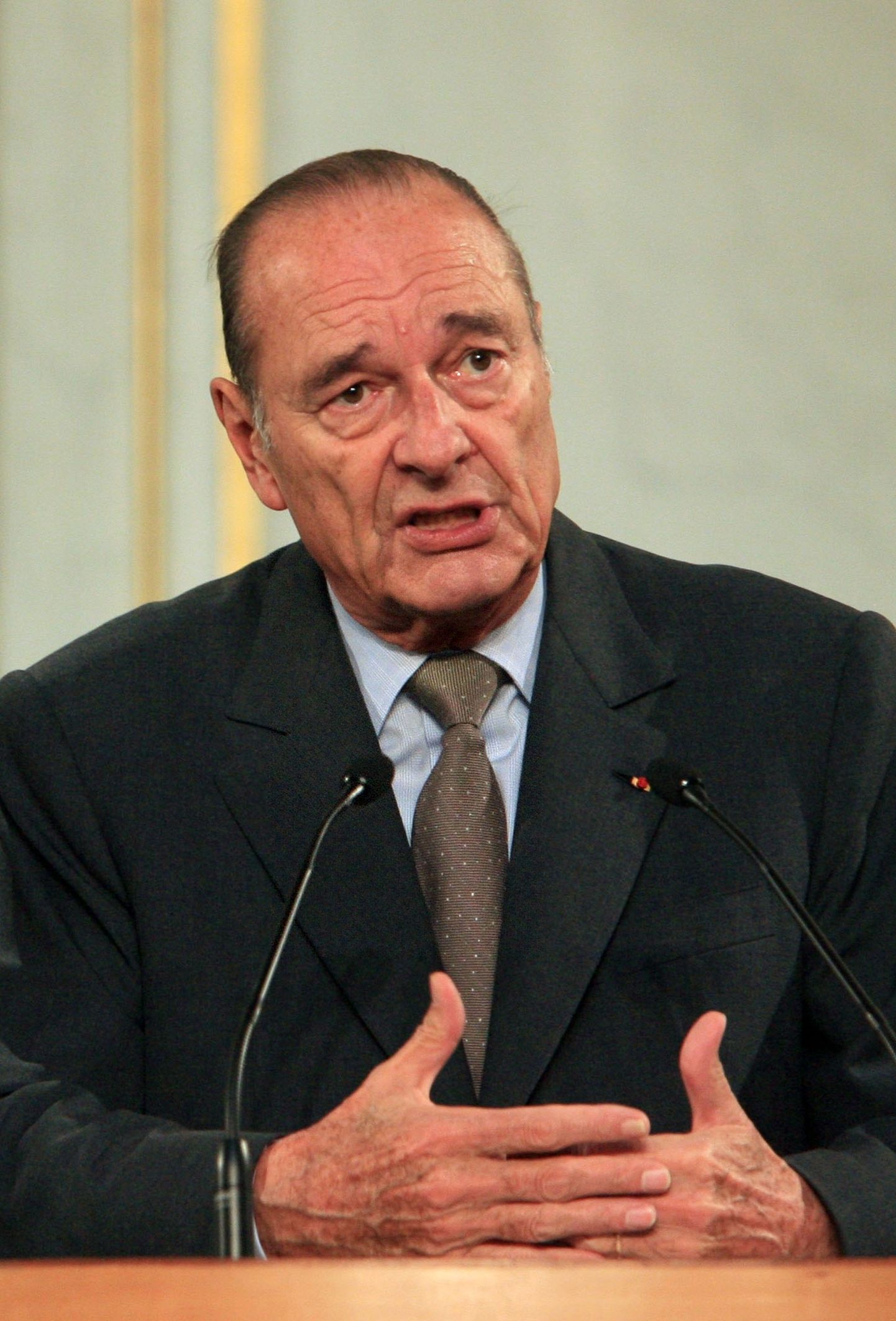 Aastatel 1995-2007 Prantsusmaa presidendina töötanud Jacques Chirac sellel 2006. aastast pärineval fotol.