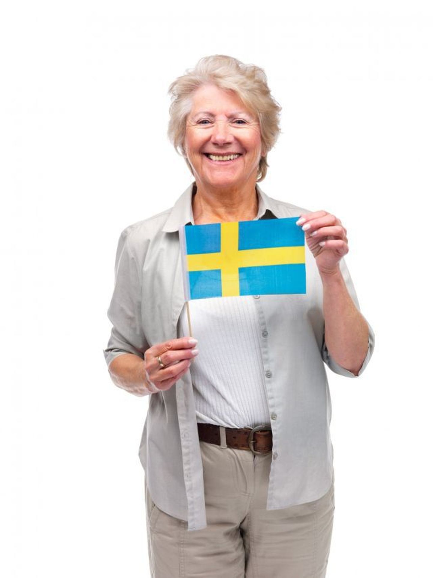 Vanem proua Rootsi lipuga