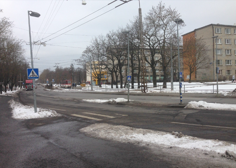 Uus-Maleva ja Kopli tänavate ristmik, Põhja-Tallinn.