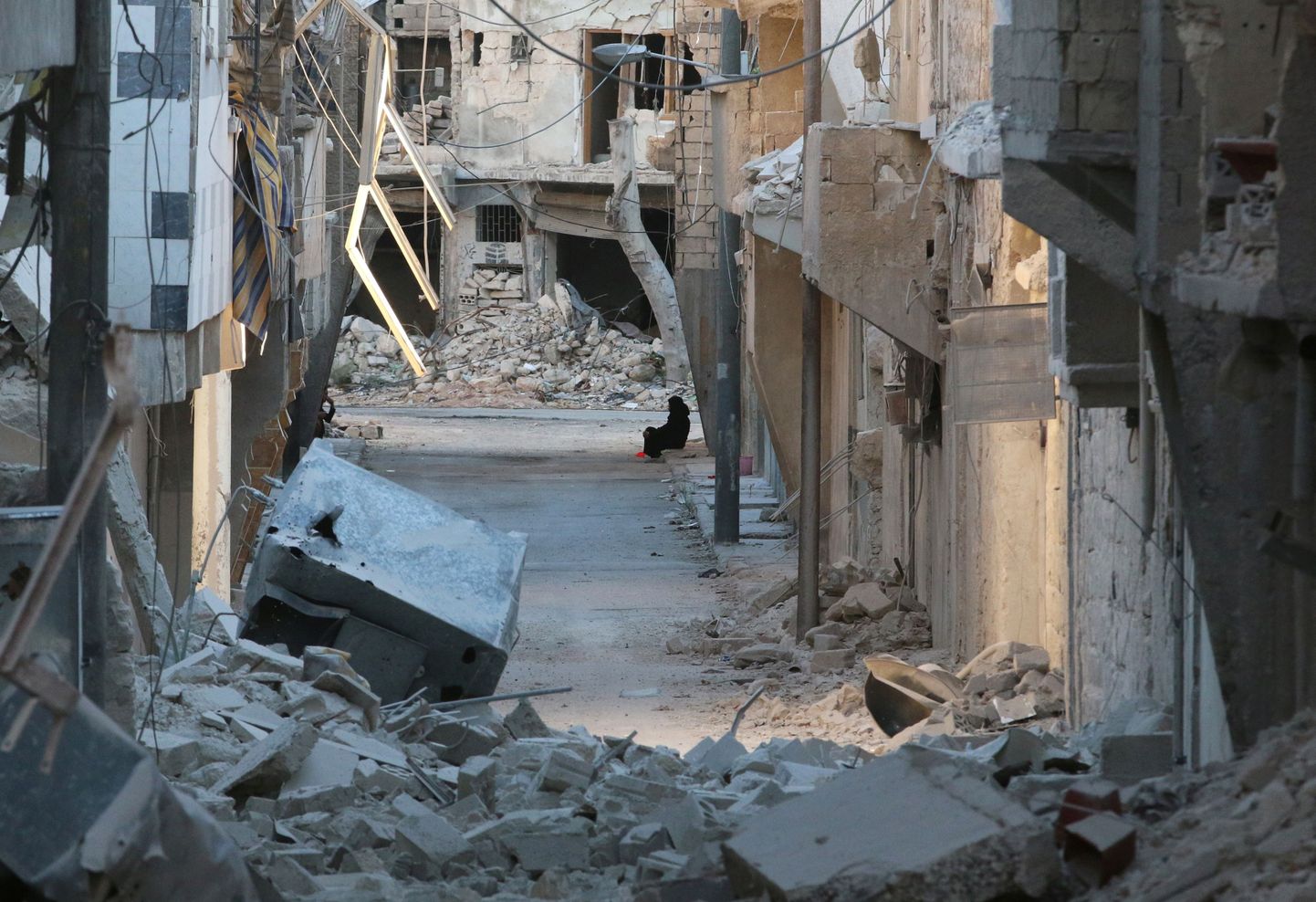 Разрушения в Алеппо.
